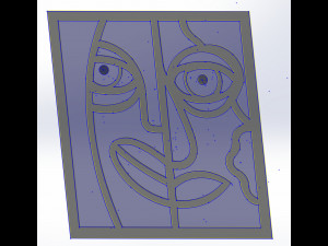 10 DXF File CNC g-code Industrial Laser Abstract POP Art Nr5 Router Nr2205 Modelo 3D