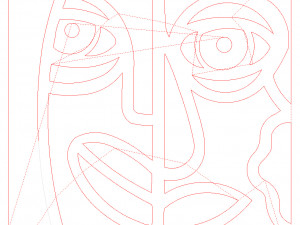 10 DXF File CNC g-code Industrial Laser Abstract POP Art Nr5 Router Nr2205 Modelo 3D