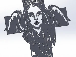 3 dxf ファイル cnc g コード女性顔タトゥークロスカットルータービニールプラズマ 2209 3Dモデル