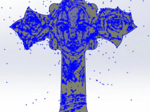 3 dxf file cnc g-code Women Faces Tattoo Cross Cut Router Vinil plasma 2209 3D Model