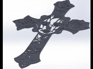 3 dxf file cnc g-code Women Faces Tattoo Cross Cut Router Vinil plasma 2209 3D Model