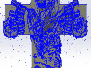 3 dxf file cnc g-code Women Faces Tattoo Cross Cut Router Vinil plasma 2209 3D Model