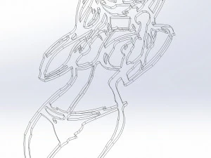 20 fichiers dxf cnc femmes Pin Up main croquis r&eacute;tro coupe routeur Vinil plasma 2210 Modèle 3D