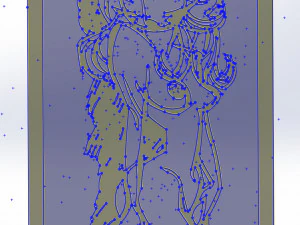 20 fichiers dxf cnc femmes Pin Up main croquis r&eacute;tro coupe routeur Vinil plasma 2210 Modèle 3D