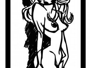 20 dxf file cnc Women Pin Up Hand Sketch Retro Cut Router Vinil plasma 2210 Modelo 3D