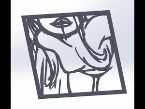 20 fichiers dxf cnc femmes Pin Up main croquis r&eacute;tro coupe routeur Vinil plasma 2210 Modèle 3D