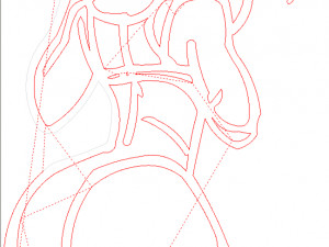 20 dxf file cnc Women Pin Up Hand Sketch Retro Cut Router Vinil plasma 2210 Modelo 3D