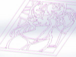 20 fichiers dxf cnc femmes Pin Up main croquis r&eacute;tro coupe routeur Vinil plasma 2210 Modèle 3D