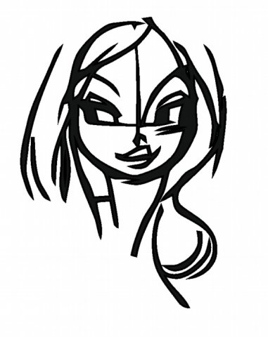 20 dxf file cnc Women Pin Up Hand Sketch Retro Cut Router Vinil plasma Nr2211 Modelo 3D .c4d .max .obj .3ds .fbx .stl .blend 