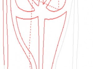 20 dxf file cnc Women Pin Up Hand Sketch Retro Cut Router Vinil plasma Nr2211 Modelo 3D