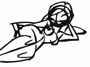 20 dxf file cnc Women Pin Up Hand Sketch Retro Cut Router Vinil plasma Nr2211 Modelo 3D