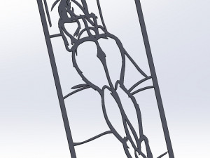 20 dxf file cnc Women Pin Up Hand Sketch Retro Cut Router Vinil plasma Nr2211 Modelo 3D