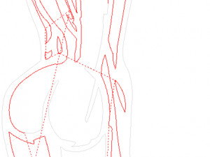 20 dxf file cnc Women Pin Up Hand Sketch Retro Cut Router Vinil plasma Nr2212 3D Model