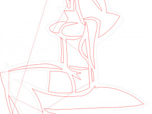 20 dxf file cnc Women Pin Up Hand Sketch Retro Cut Router Vinil plasma Nr2212 3D Model