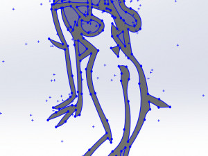 20 dxf file cnc Women Pin Up Hand Sketch Retro Cut Router Vinil plasma Nr2212 3D Model