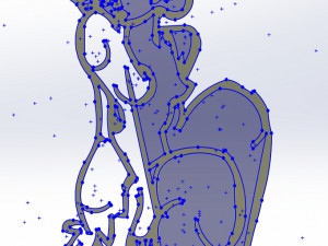 20 dxf file cnc Women Pin Up Hand Sketch Retro Cut Router Vinil plasma Nr2212 3D Model