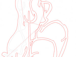 20 dxf file cnc Women Pin Up Hand Sketch Retro Cut Router Vinil plasma Nr2212 3D Model