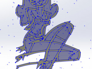 20 dxf file cnc Women Pin Up Hand Sketch Retro Cut Router Vinil plasma Nr2212 3D Model