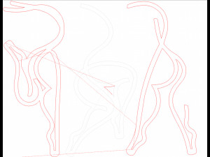 20 dxf file cnc industrial Women Minimalist Silhouette Cut Router plasma Nr2213 3D Model