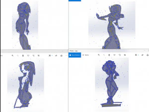 20 dxf file cnc Women Pin Up Hand Sketch Retro Cut Router Vinil plasma 2214 3D Model