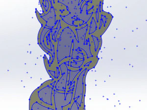20 dxf file cnc Women Pin Up Hand Sketch Retro Cut Router Vinil plasma 2214 3D Model