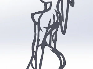 20 dxf file cnc Women Pin Up Hand Sketch Retro Cut Router Vinil plasma 2214 3D Model