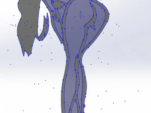 20 dxf file cnc Women Pin Up Hand Sketch Retro Cut Router Vinil plasma 2214 3D Model