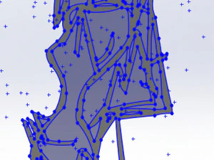 20 dxf file cnc Women Pin Up Hand Sketch Retro Cut Router Vinil plasma 2214 3D Model
