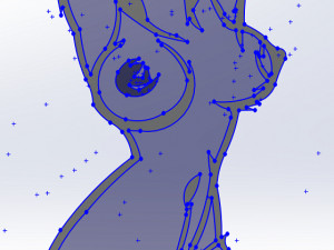 20 dxf file cnc Women Pin Up Hand Sketch Retro Cut Router Vinil plasma Nr2217 3Dモデル