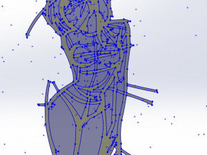 20 dxf file cnc Women Pin Up Hand Sketch Retro Cut Router Vinil plasma Nr2217 3Dモデル