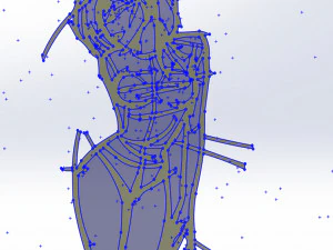 20 arquivo dxf cnc feminino pin up m&atilde;o esbo&ccedil;o retro corte roteador vinil plasma nr2217 Modelo 3D