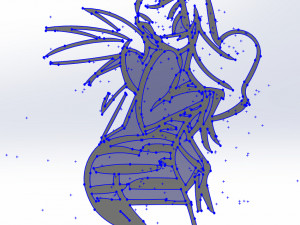 20 dxf file cnc Women Pin Up Hand Sketch Retro Cut Router Vinil plasma Nr2217 3Dモデル