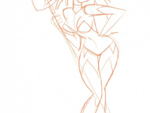 20 dxf file cnc Women Pin Up Hand Sketch Retro Cut Router Vinil plasma Nr2217 3Dモデル