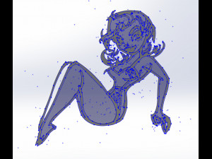 20 dxf file cnc Women Pin Up Hand Sketch Retro Cut Router Vinil plasma Nr2217 3Dモデル