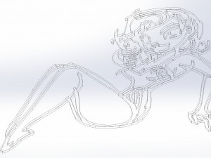 20 dxf file cnc Women Pin Up Hand Sketch Retro Cut Router Vinil plasma Nr2217 3Dモデル