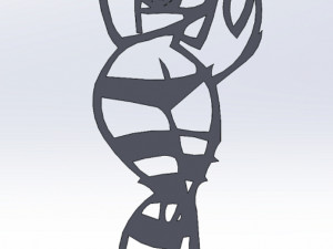 20 dxf file cnc Women Pin Up Hand Sketch Retro Cut Router Vinil plasma Nr2217 3Dモデル
