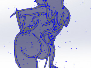 20 dxf file cnc Women Pin Up Hand Sketch Retro Cut Router Vinil plasma Nr2217 3Dモデル