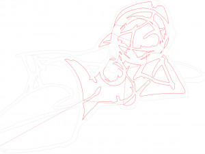20 dxf file cnc Women Pin Up Hand Sketch Retro Cut Router Vinil plasma Nr2217 3Dモデル