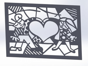 10 DXF File CNC Industrial Laser Abstract Woman POP Art Nr1 Router Nr2223 Model 3D