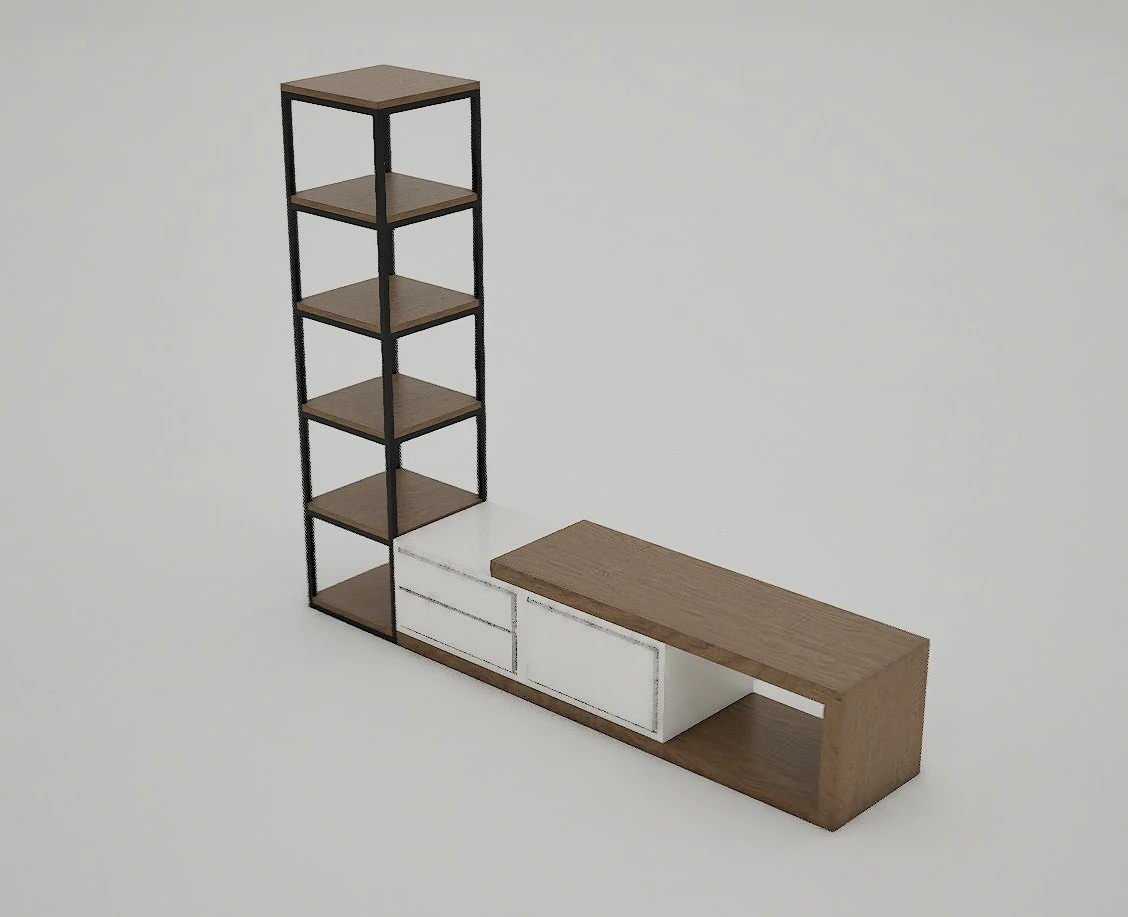 Tv Stand 01 3D Model .c4d .max .obj .3ds .fbx .stl .blend 
