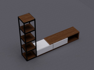 Tv Stand 01 3D 모델