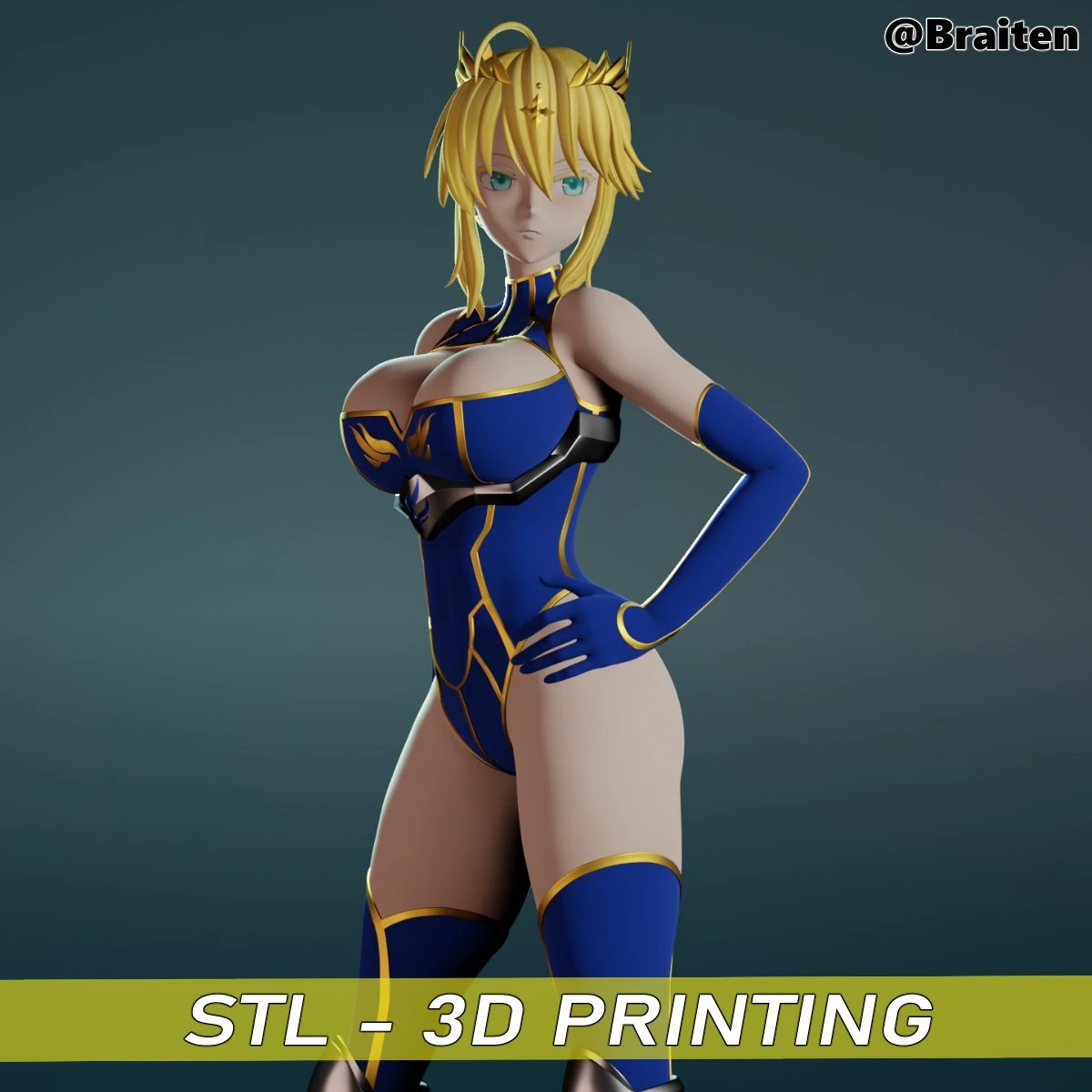 Artoria Pendragon - Gran Orden del Destino Modelo de impresión 3D .c4d .max .obj .3ds .fbx .stl .blend 