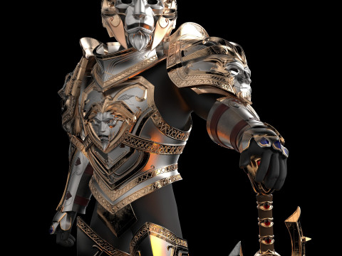 Anduin Wrynn Full Armour 3D Model