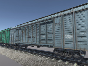 Freight Car11-217 and LODs FBX Modèle 3D