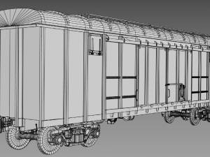 Freight Car11-217 and LODs FBX Modèle 3D
