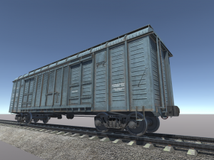 Freight Car11-217 and LODs FBX Modèle 3D