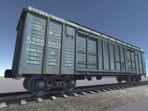 Freight Car11-217 and LODs FBX Modèle 3D