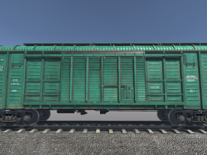 Freight Car11-217 and LODs FBX Modèle 3D