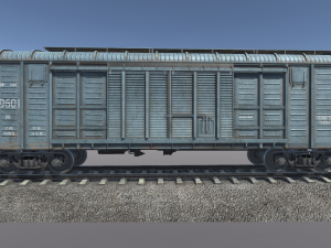 Freight Car11-217 and LODs FBX Modèle 3D