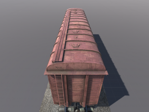 Freight Car11-217 and LODs FBX Modèle 3D